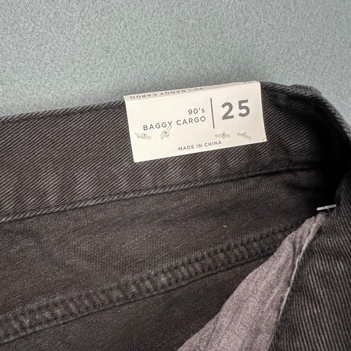 Pacsun Jeans Womens 25 Black 90s Baggy Cargo Loose Denim Urbancore Cotton NWT - Picture 4 of 13