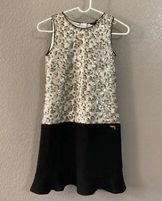 Guess Dress Girls 14 Animal Print Sequin Drop Waist Back Zip Sleeveless Party