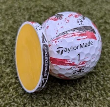 TaylorMade Speedsoft Golf Ball Marker Cross Section Red TP5 Tour Response 