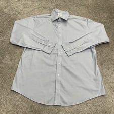 Brooks Brothers Regent Fit Dress Shirt Men 16-33 Blue Long Sleeve Cotton Work