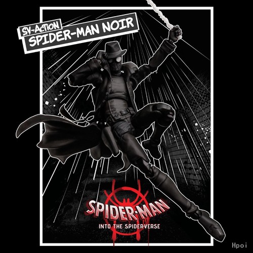 Stupisciti di The Spider-Verse Spider-Man Noir Action Figure SV-Action KO Box - Foto 8 di 20