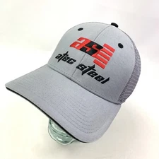 Vintage Atec Steel Grey Mesh Strapback Baseball Hat Cap