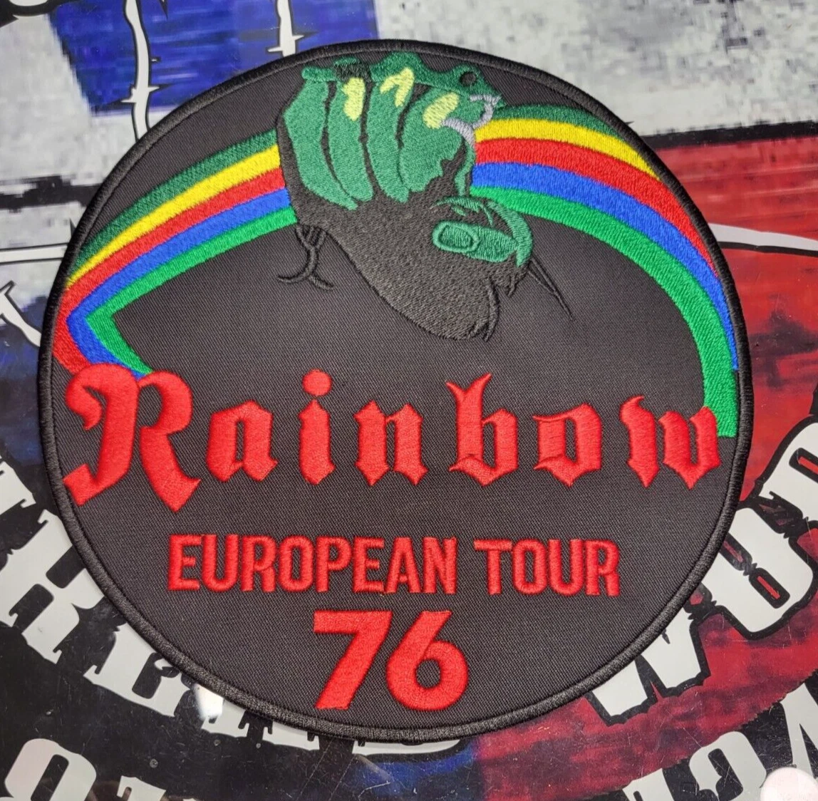 LARGE EMBROIDERED RAINBOW EUROPEAN TOUR 76 PATCH (Please Read Ad)