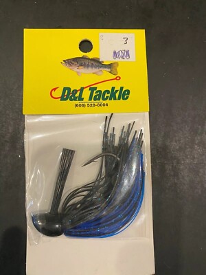 D&L Tackle Jig 1/2oz Black & Blue