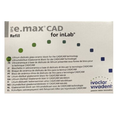 *5-Pieces* Ivoclar Vivadent IPS E.Max CAD For inLab MO 2 / C 14 Refill 596799