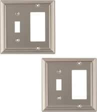 Brushed Nickel Outlet Covers and Switch Plates-Decorative Wall Plate Light Switc