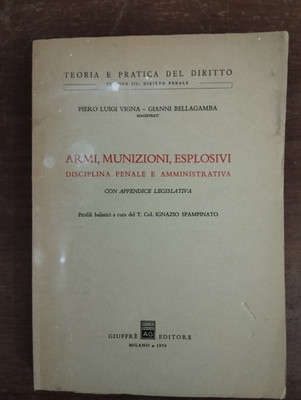 WAFFEN, MUNITION, EXPLOSIV STRAFDISZIPLIN VIGNA BELLAGAMBA 1976 GIUFFRè