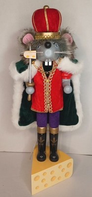 Nutcracker 18  Wood MOUSE KING with the Cheese Base & Sword by Inter American