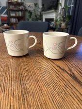 Corning Spring Pond Coffee Mugs Tea Cups Set Of 2