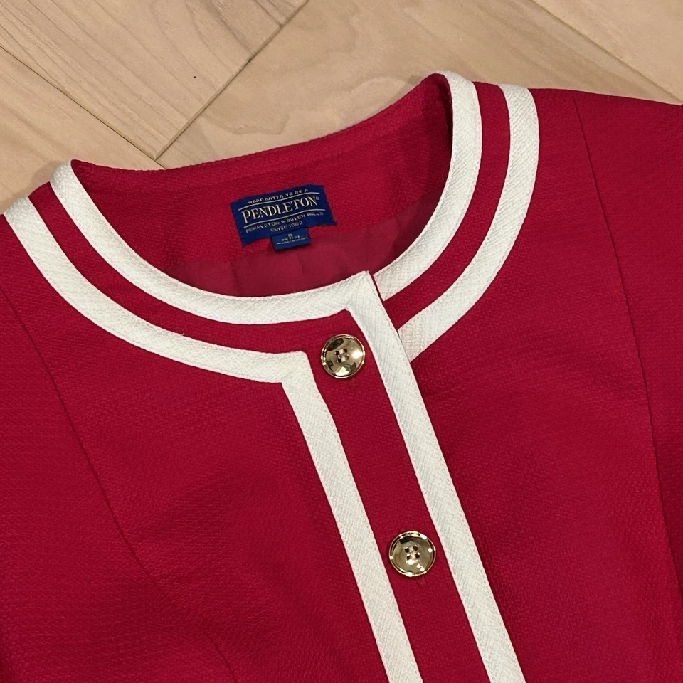 Conjunto Blazer y Falda Pendleton Algodón Tweed Para Mujer’s 6 Foto 2 de 4