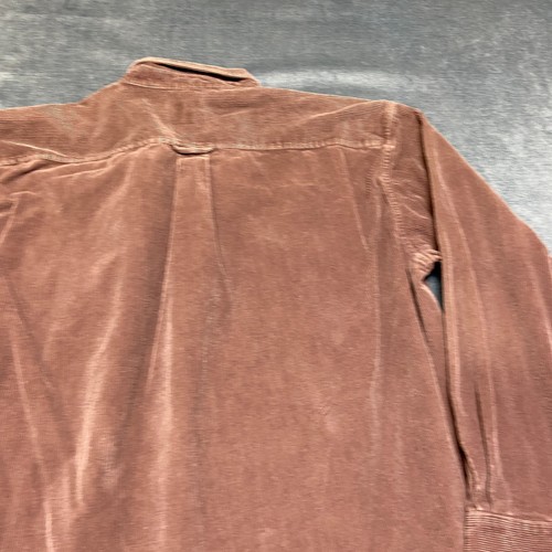 Cabela's Outdoor Gear Corduroy Shirt Mens XL Tall Brown Cotton Logo Button Down - Picture 16 of 16