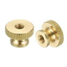 Knurled Thumb Nuts, 20pcs M4x D12mm x H8mm Brass High Head Adjusting Nuts