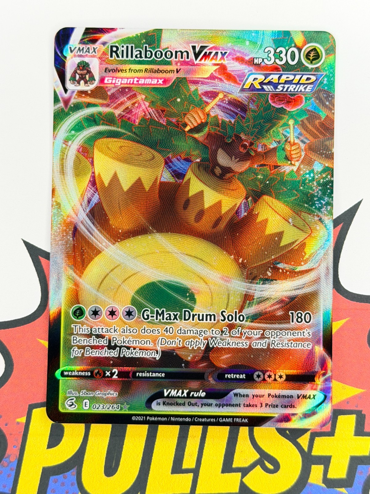 Rillaboom VMAX 023/264 Fusion Strike Pokemon Card