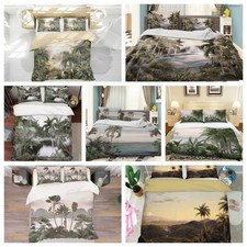 3D Tropical Jungle River Landscape Quilt Cover Duvet Cover Comforter set