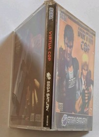 Virtua Cop 1 & 2 with Virtua Gun for Sega Saturn PAL UK Version