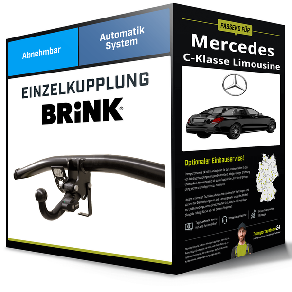 Abnehmbare AnhäNgerkupplung FüR Mercedes C-Klasse Limousine 07-14 W204 Brink NEU-image