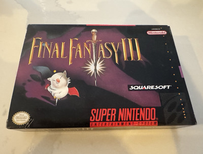 Squaresoft Final Fantasy III SNES 1994 NTSC-U/C Role Playing Game w/ Map