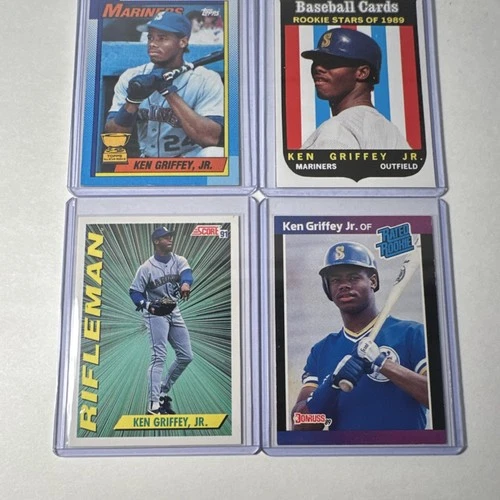 Topps Donruss Score Ken Griffey Jr. Mariners MLB Card Lot 4 Rookie Rifleman Set