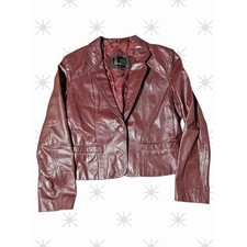 VTG/70s 80s Paradise Oxblood 100% Leather Jacket | Cafe Racer Biker Blazer LARGE