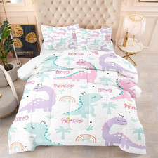 Twin Bedding Sets for Girls Dinosaur Comforter Set Princess Bedding Toddler Comf