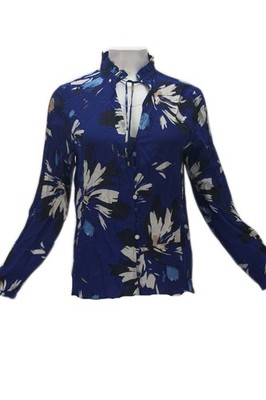 YUMI KIM Damen Sienna Fiesta Navy Victorian Bluse TP16334 Medium NWT