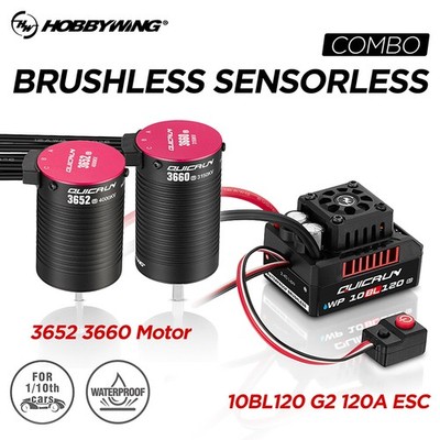 HobbyWing QuicRun 120A ESC+Sensorloser bürstenloser Motor für 1/10 RC Autos