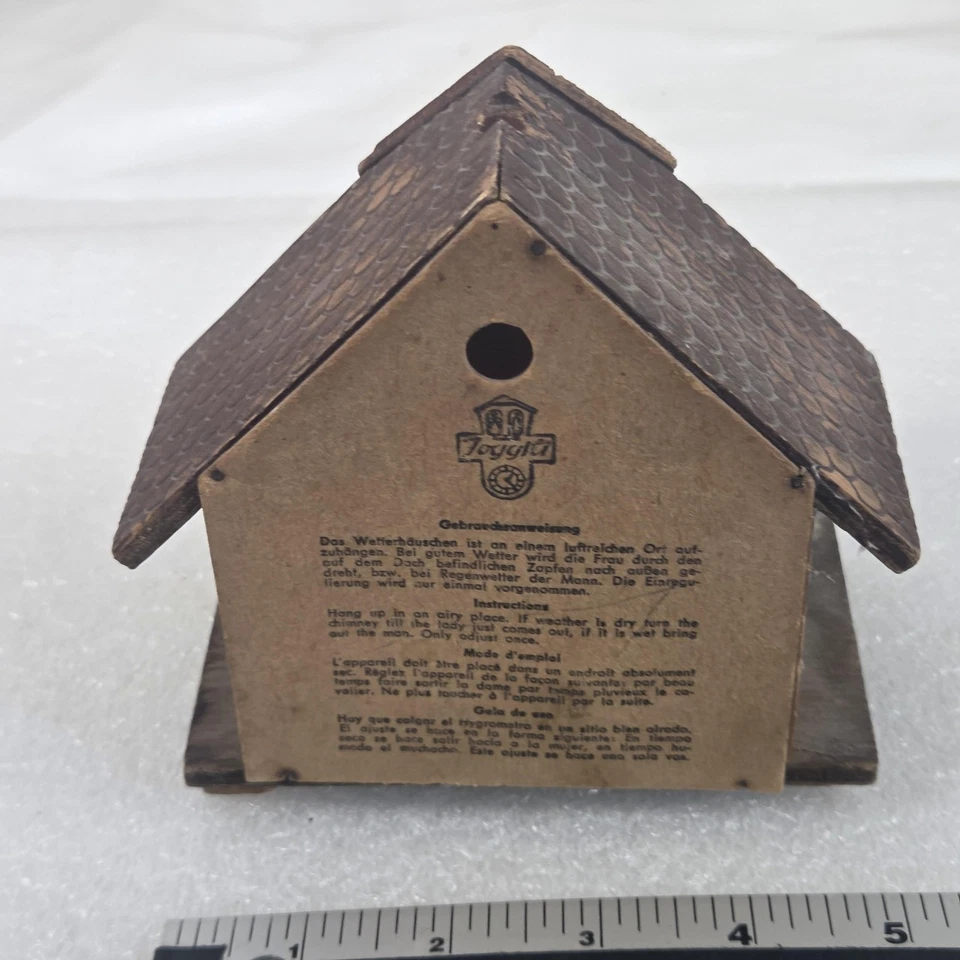 Selva Negra Clima Casa Termómetro Higrómetro Chalet Madera Estatuillas Alemán Foto 4 de 4