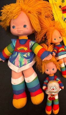 1983 Rainbow Brite Doll 18  + 2 smaller Smaller ones Hallmark Mattel Soft Plush