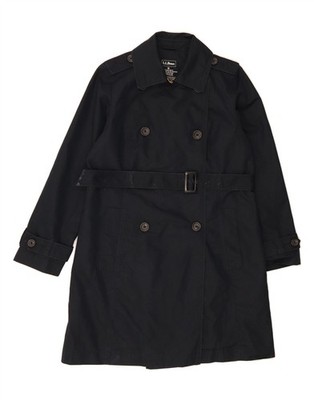 L.L.BEAN Damen Trenchcoat UK 14 Medium Navy Blau Baumwolle AM18