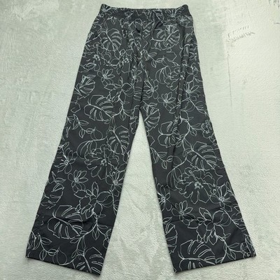 NEW RipSkirt Hawaii Pants Womens Small Black Beachcomber Floral Wide Leg Beach