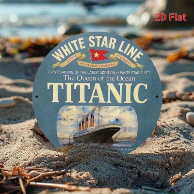 Titanic Tin Metal Signs Home Décor Wall Art White Star Line Maritime with Histo