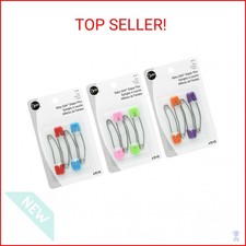 Dritz 46-67 Diaper Pins Pins, Baby Safe, Brights, 4-Count 