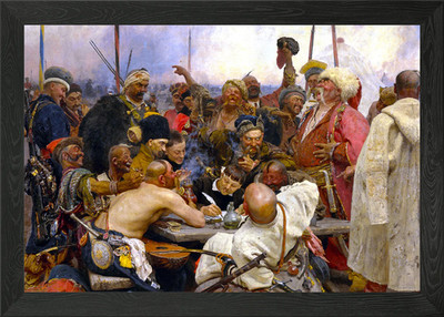 Gerahmtes Wandbild Poster Leinwanddruck Bild Die Saporoschschen Kosaken
