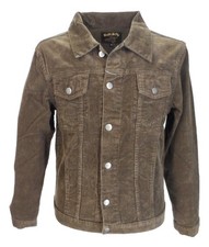 Run and Fly Mens 60s Retro Vintage Brown Cord Western Trucker Jacket …