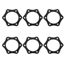 6 1.34 " Hex Rubber Rings for Microphones, Black, 6 Pack