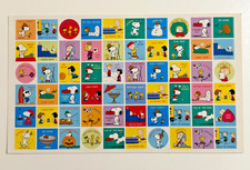 Peanuts Gang Snoopy Calendar Square Stickers 60 Pc Scrapbook/calendar