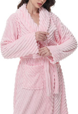 Premium Robes for Women - Super Soft Cozy Fleece Womens Robe Plush Long Bathrobe