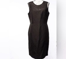 Brand New Calvin Klein Black Linen Blend Dress - Size 12