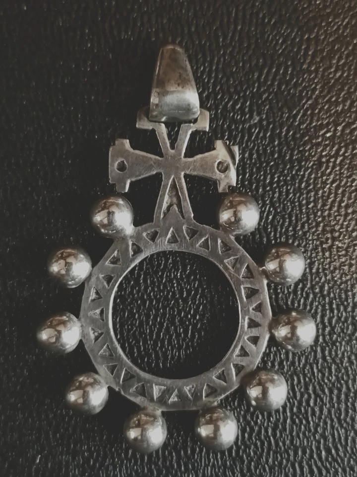 Ancien Dizainier Basque En Argent Massif . - Photo 3/4