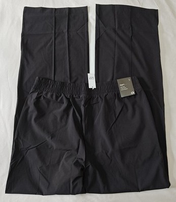 GapFit Lightweight Tech High Rise Split-Hem Pants Women's Size L Tall Black~ New