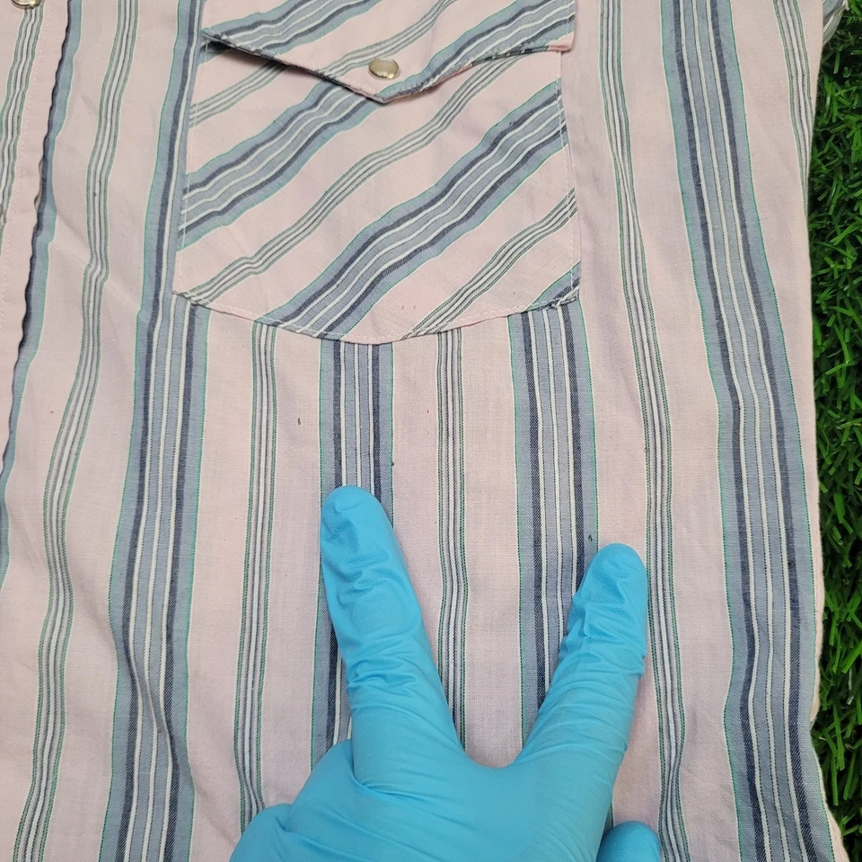 Camisa De Colección Años 70 H Bar C Perla Occidental Corte a Presión Pequeña Relajada/Mediana Delgada Foto 3 de 4