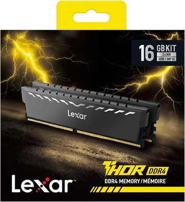 Lexar Thor DDR4 RAM 16GB Kit (8GB x 2) 3200MHz DRAM 288-Pin UDIMM