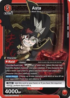 Asta UA07BT/BCV07-075 Black Clover Union Arena SR Holo Raid Trigger Card 4000 BP