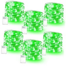 6 Pack St Patrick's Day Decorations 10ft 30 LED Green Fairy String Lights