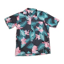 Men s Hawaii Shirt Hilo Hattie Vintage Tropical Button Up Size Large Casual