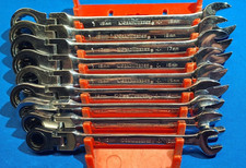 GearWrench 9 piece Metric flex head ratcheting combination wrench set 19mm-10mm