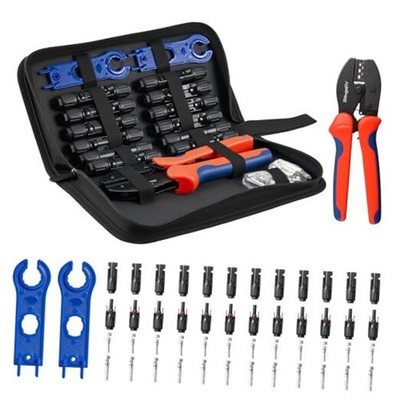 BougeRV Solar Crimper Tool Kit - 12 Pairs Solar Connectors Kit