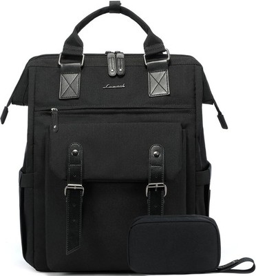 LOVEVOOK Extra Large Travel Laptop Backpack for Women, 18 Inch, 1 Black-black 