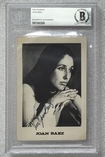 JOAN BAEZ SIGNED PHOTO BECKETT BAS COA AUTOGRAPHED SLABBED VINTAGE FOLK MUSIC