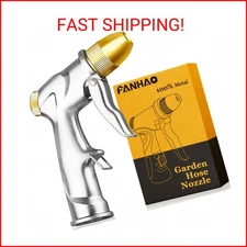 FANHAO Upgraded Garden Hose Nozzle Sprayer, 100% Heavy Duty Metal Handheld Water